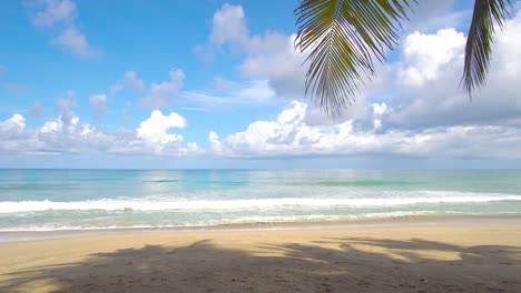 landscape summer beach and sea, phuket, thailand. landscape view of beach sea sand and palm in summer day. beach space area. at karon beach, phuket, thailand. on 31 july 2020. 4k uhd. video clip