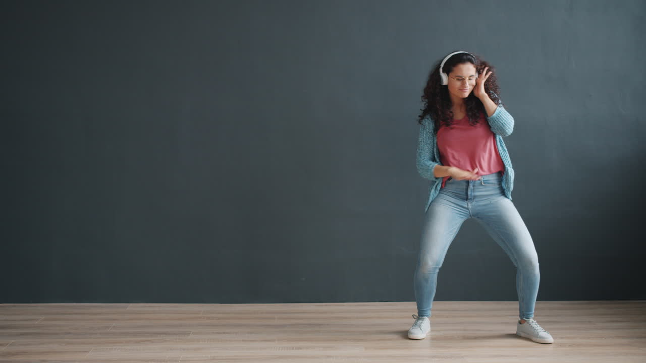Woman Dancing with Headphones