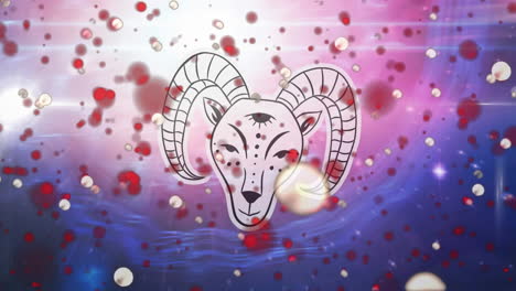animación del símbolo del horóscopo sobre las formas