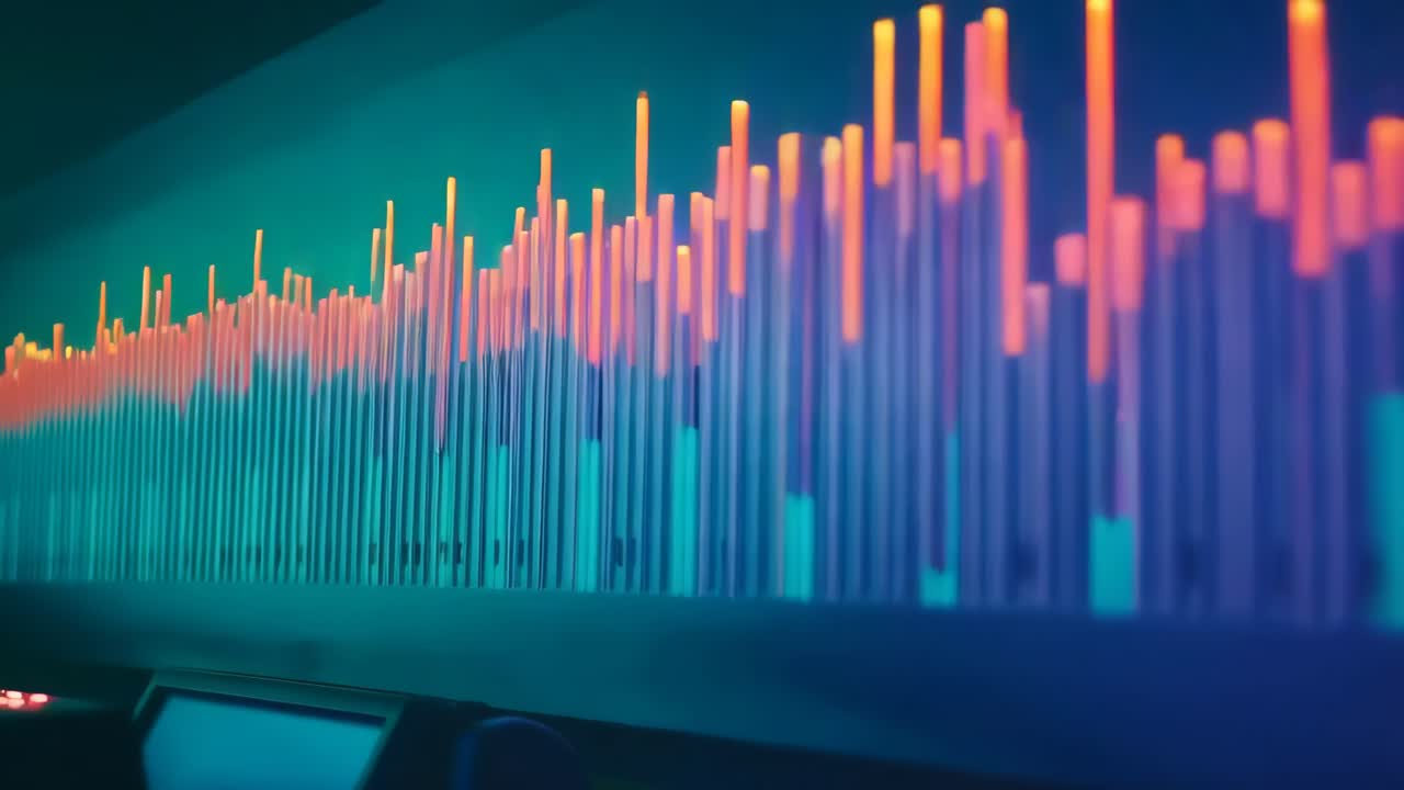 A colorful graph with many different colored lines