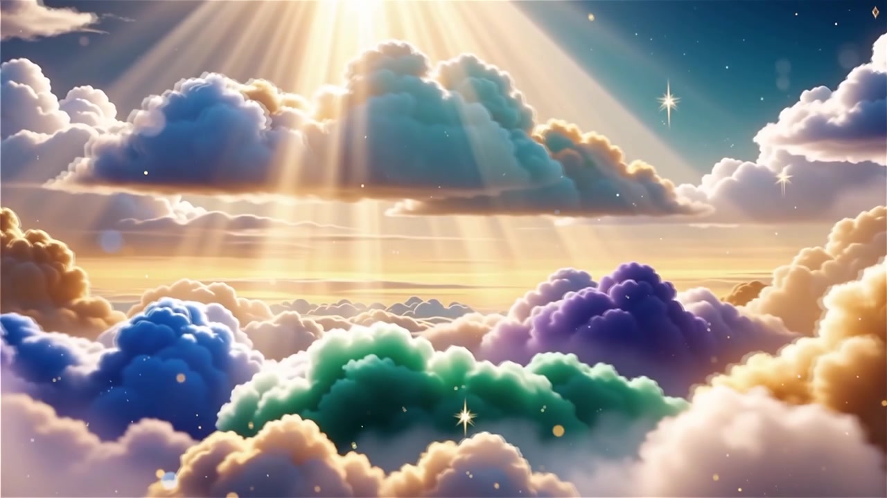 Christian Heavenly Light Worship Background