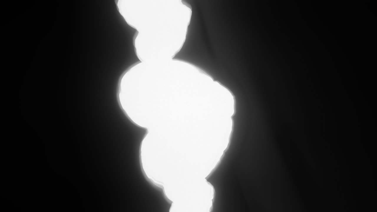 White energy heart shapes on a dark background