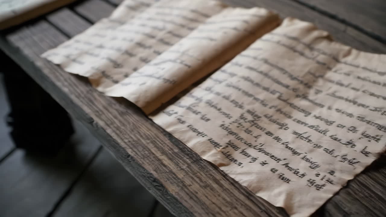 Medieval Castle Kitchen and Documents