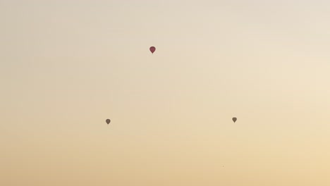 drone aerial view of hot air balloons in the sky