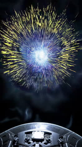fireworks explosion from above
