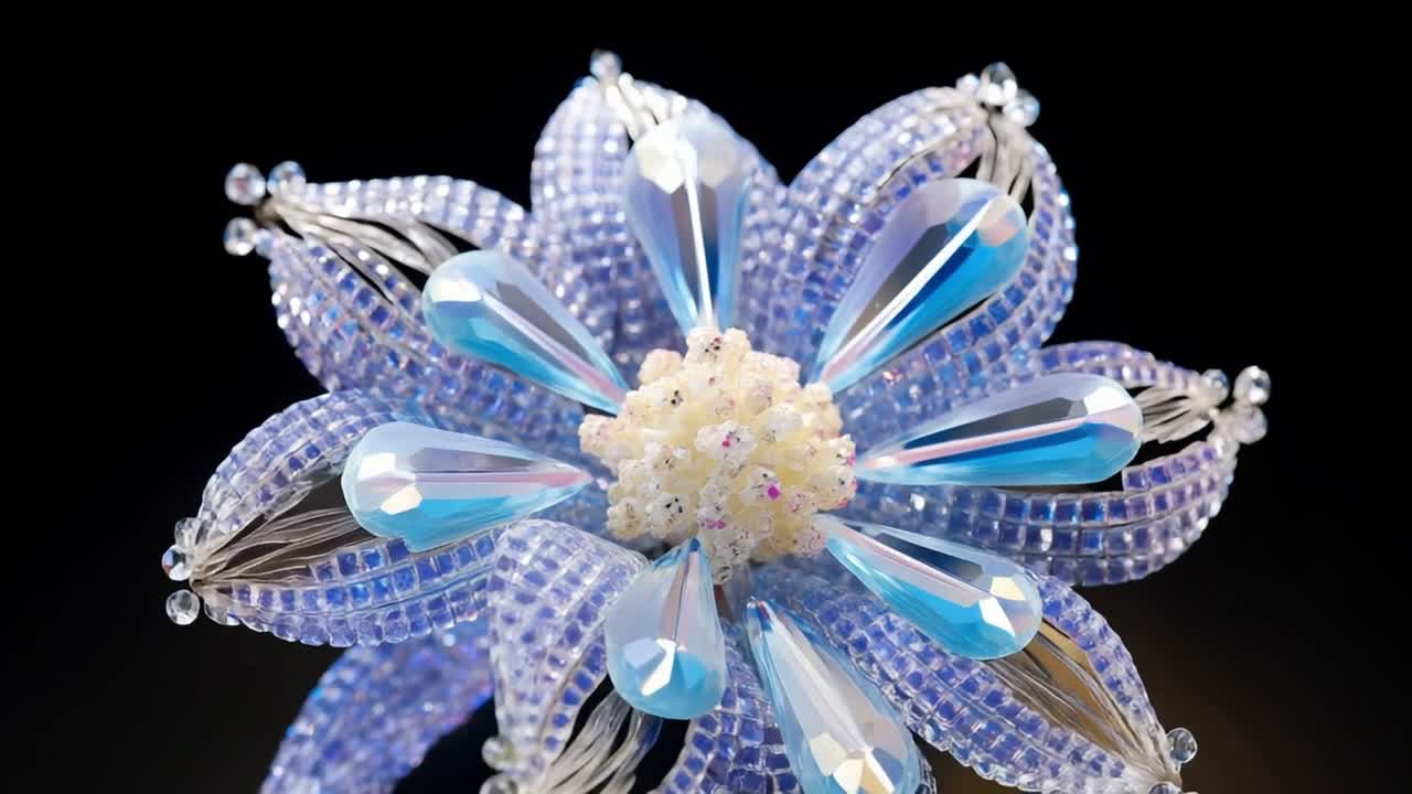 Beaded Crystal Flower Jewelry