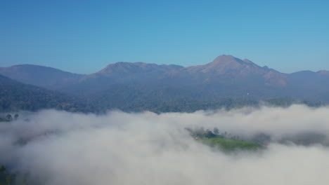 wayanad-chembra peak-hill station-clouds-mountains-tea plantation-aerial view