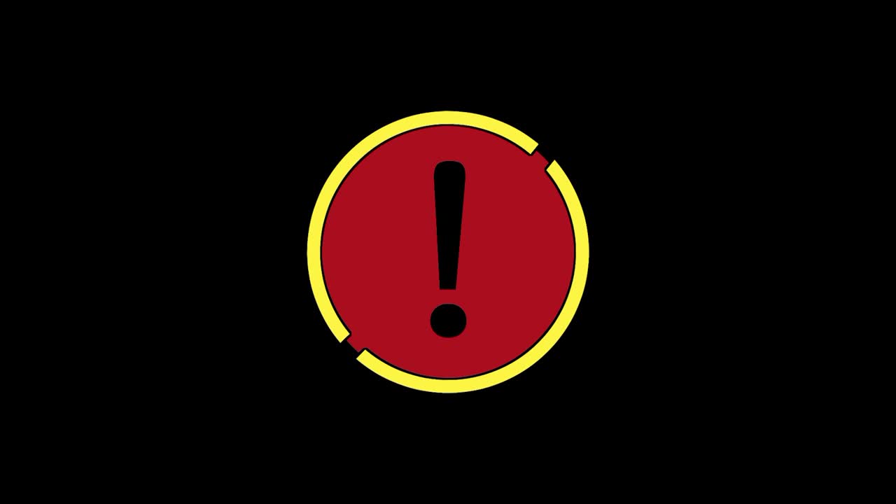 검은 바탕에 위험한 표지판 비디오