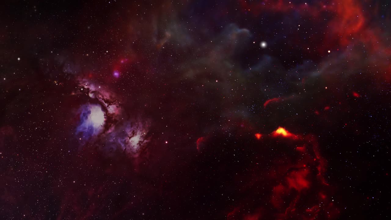 viw de ser brilló nebulosa y campo de estrellas 4k