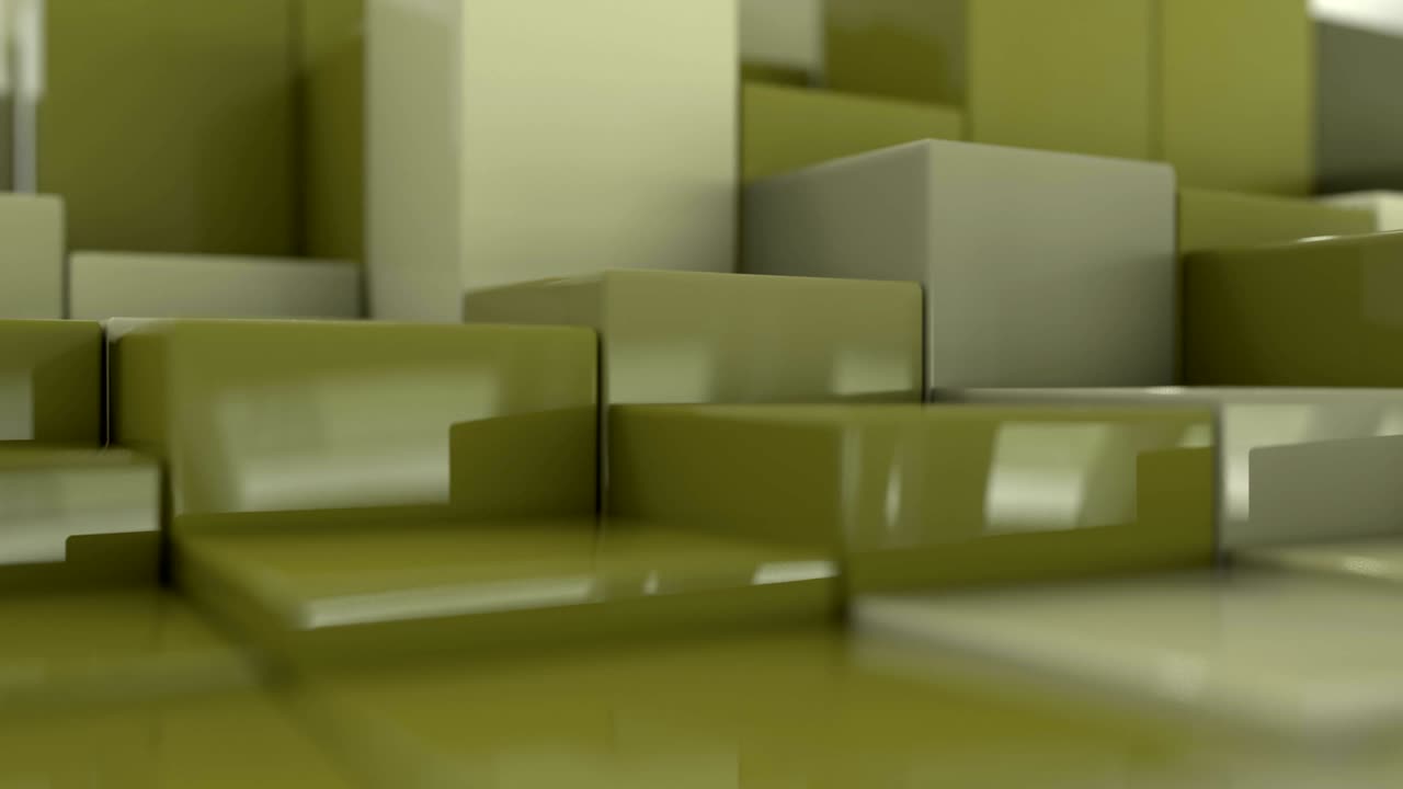 4k cubos orgánicamente desplazados en una cuadrícula.