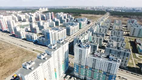 vista aérea de un complejo residencial moderno
