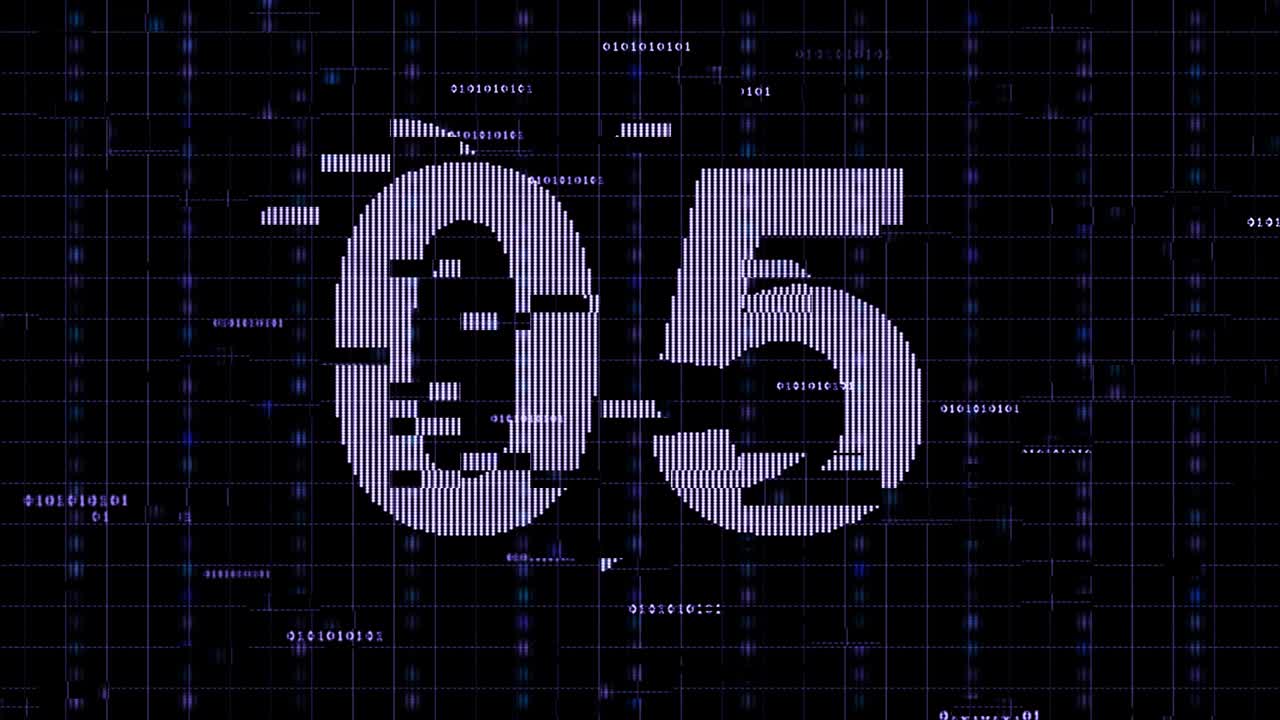 Digital Countdown. Cinematic data countdowns with glitches.