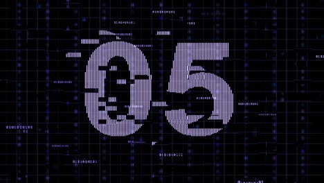 digital countdown. cinematic data countdowns with glitches.