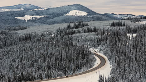 a solitary drive through castlegar's winter wonderland