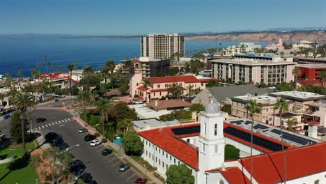 Aerial-approach-of-a-tower-in-La-Jolla-California