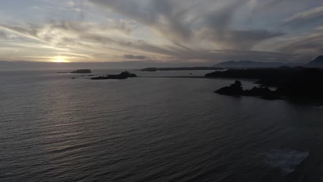 Idyllic-View-Of-Frank-Island-At-Daylight-In-Tofino,-British-Columbia,-Canada