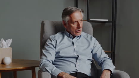 senior man in therapy session