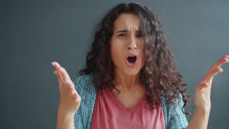 woman expressing frustration or anger