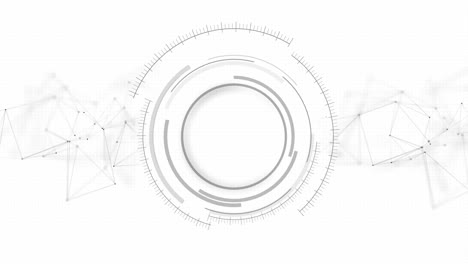 4k loop white clean round scifi element for futuristic core visualizer background center interface