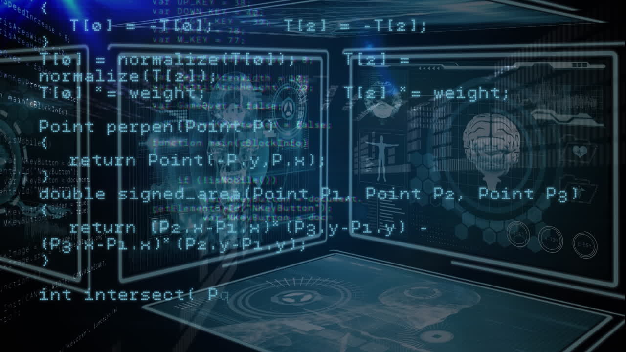 Animation of brain with technology and data processing