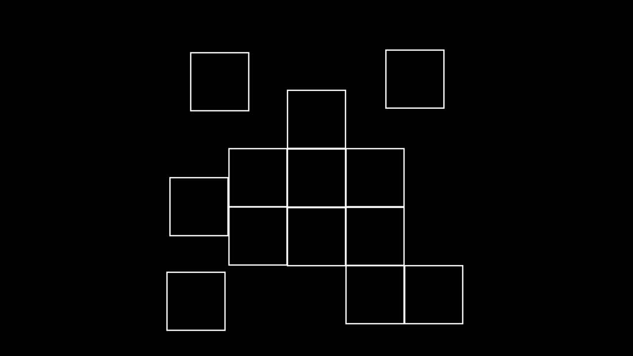 검은 바탕에  사각형 구성