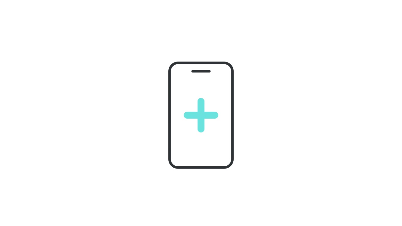Animated Line Art Illustration of a Smartphone Charging