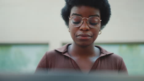 young busy businesswoman working outdoors