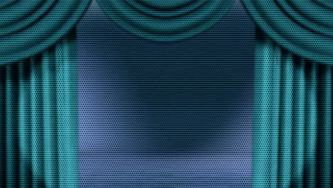 fondo de movimiento animado que muestra cortinas que se abren para películas en el teatro
