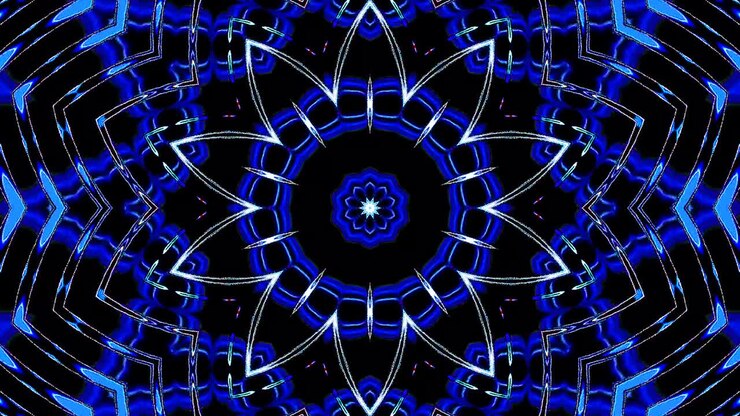 Beautiful abstract kaleidoscope that shines, a radiant light that regulates the subtle movements