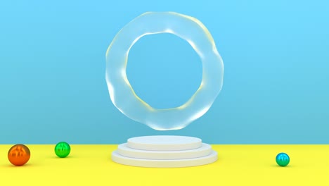podium 3d en estilo moderno plataforma maquillaje de la escena capaz de buclear sin problemas 4k