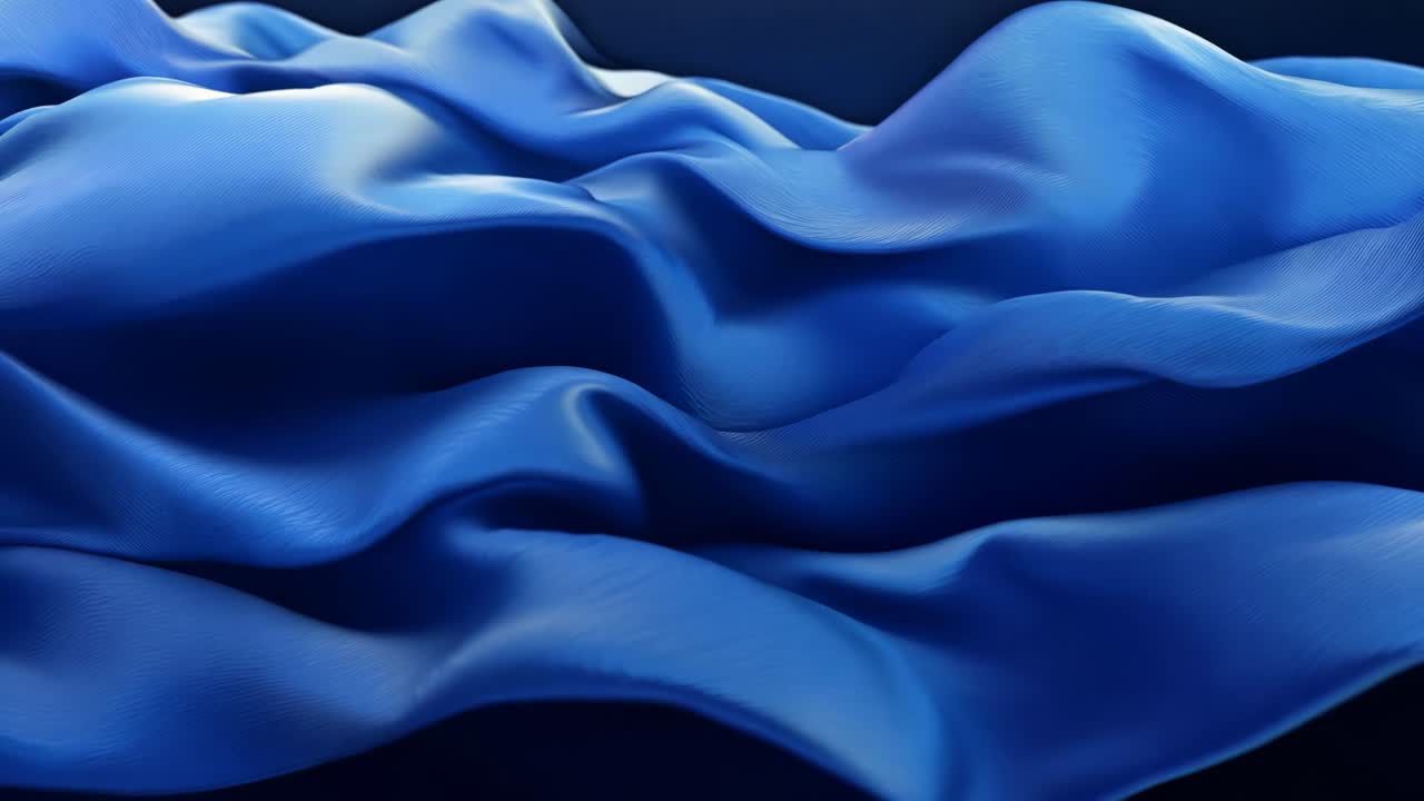 A blue and orange wave of fabric. The blue is very deep and the orange is very bright