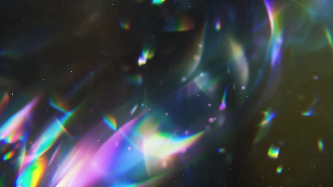 Effetti luce arcobaleno dinamici e rifrazione prismatica