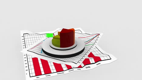 animation with statistic files and chroma key screen