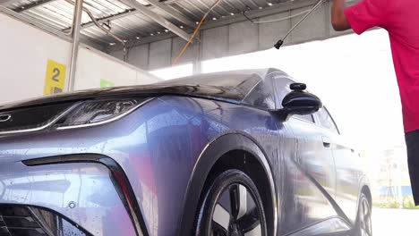 electric car wash in detail