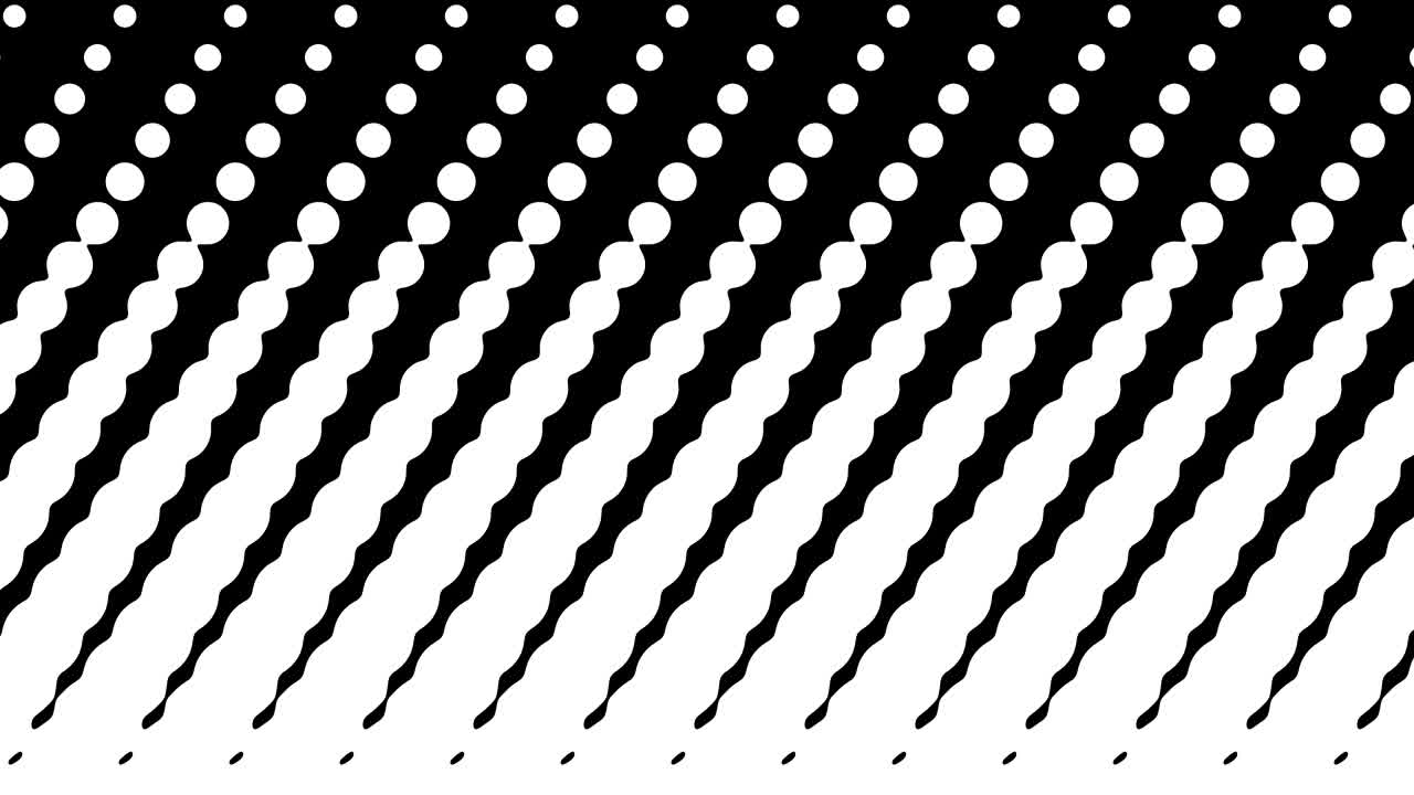 animación con patrón de puntos polca. círculo geométrico moderno. animación en bucle.