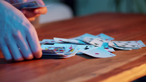 person dealing cards