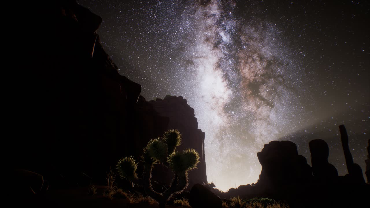 La Voie lactée au-dessus du désert de l'Utah, États-Unis