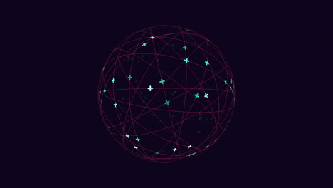 esfera geométrica con líneas y puntos - elemento de diseño versátil o adición llamativa