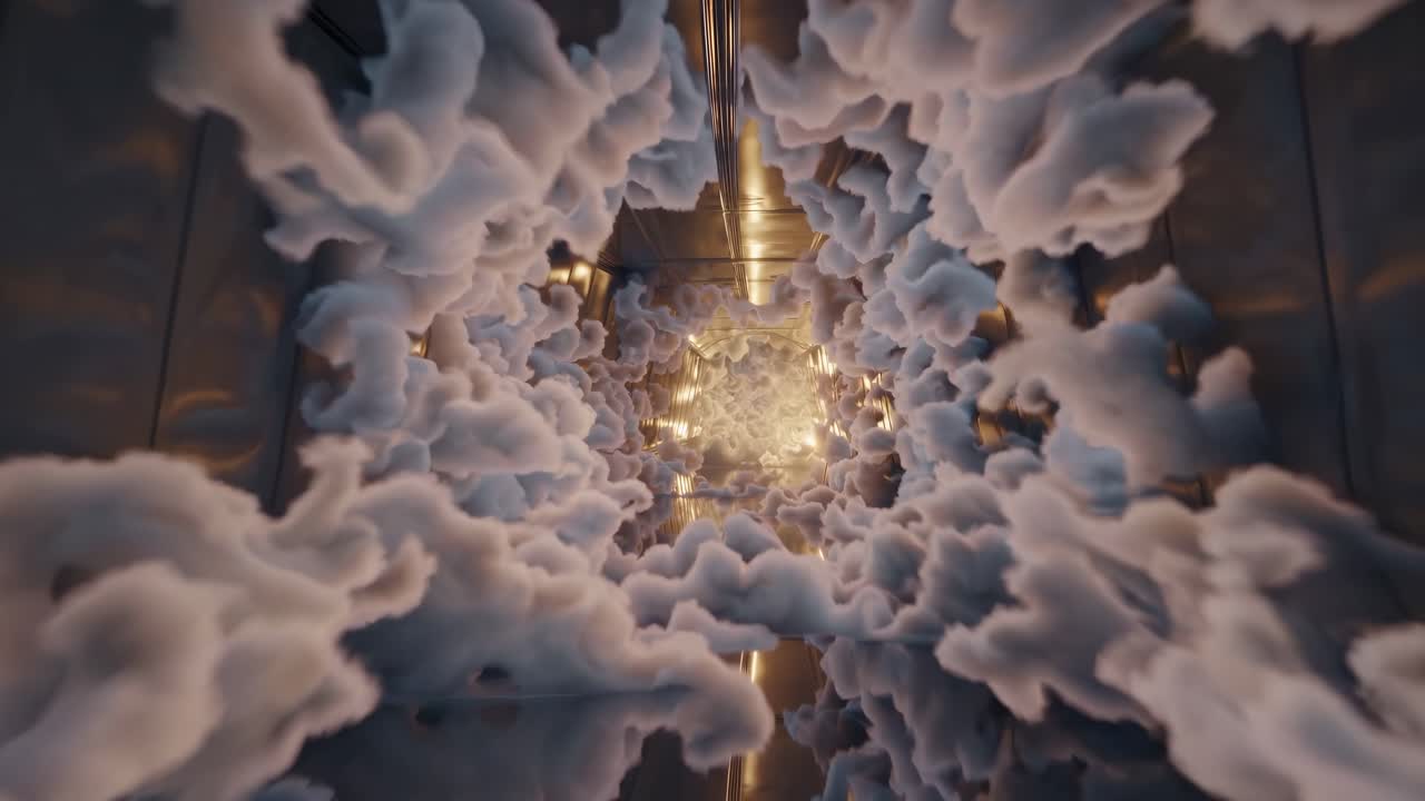 Abstract Tunnel of Clouds