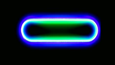 luz de neón forma de tubo de borde moderno animación gráficos de movimiento para elementos de video con espacio de copia y fondo negro