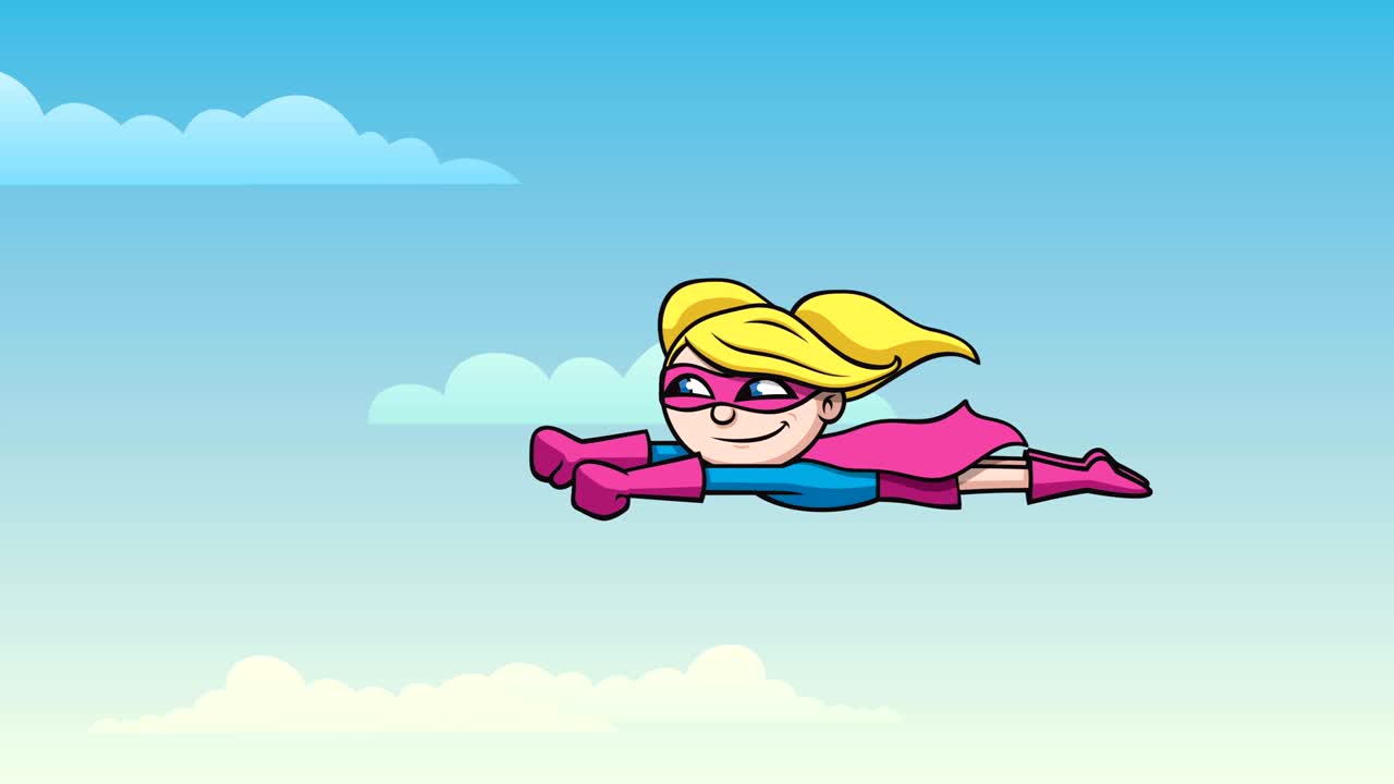 Super Girl in volo