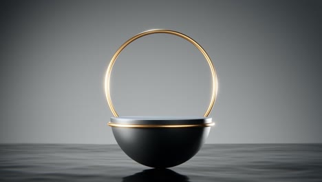 new product on black elegant pedestal. 3d render