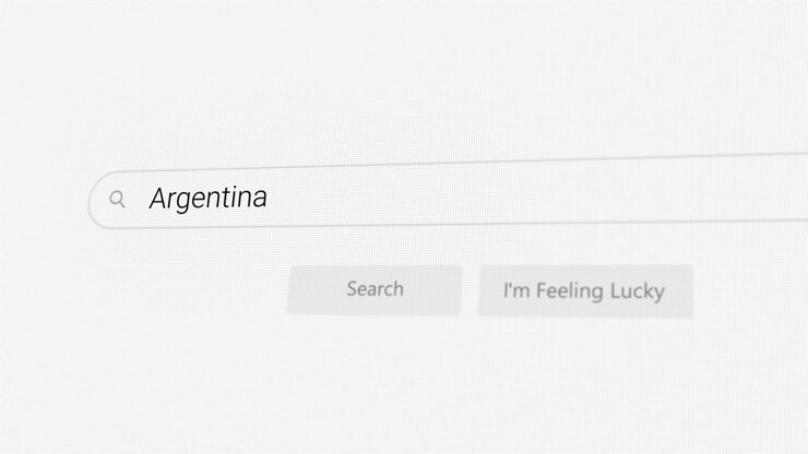 Ricerca dell'Argentina sul browser Internet