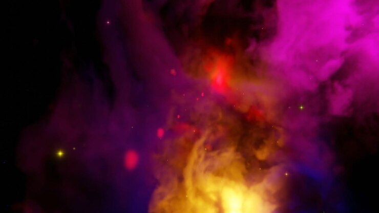 Colorful Nebula in Deep Space