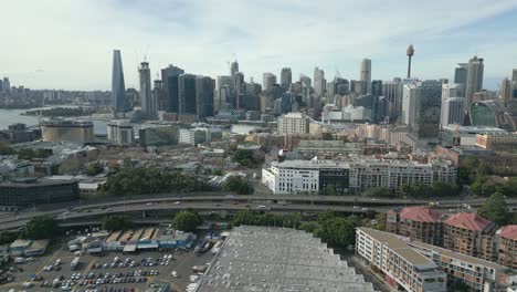 Aerial-view-city-of-Sydney-CBD-over-the-famous-Fish-Market