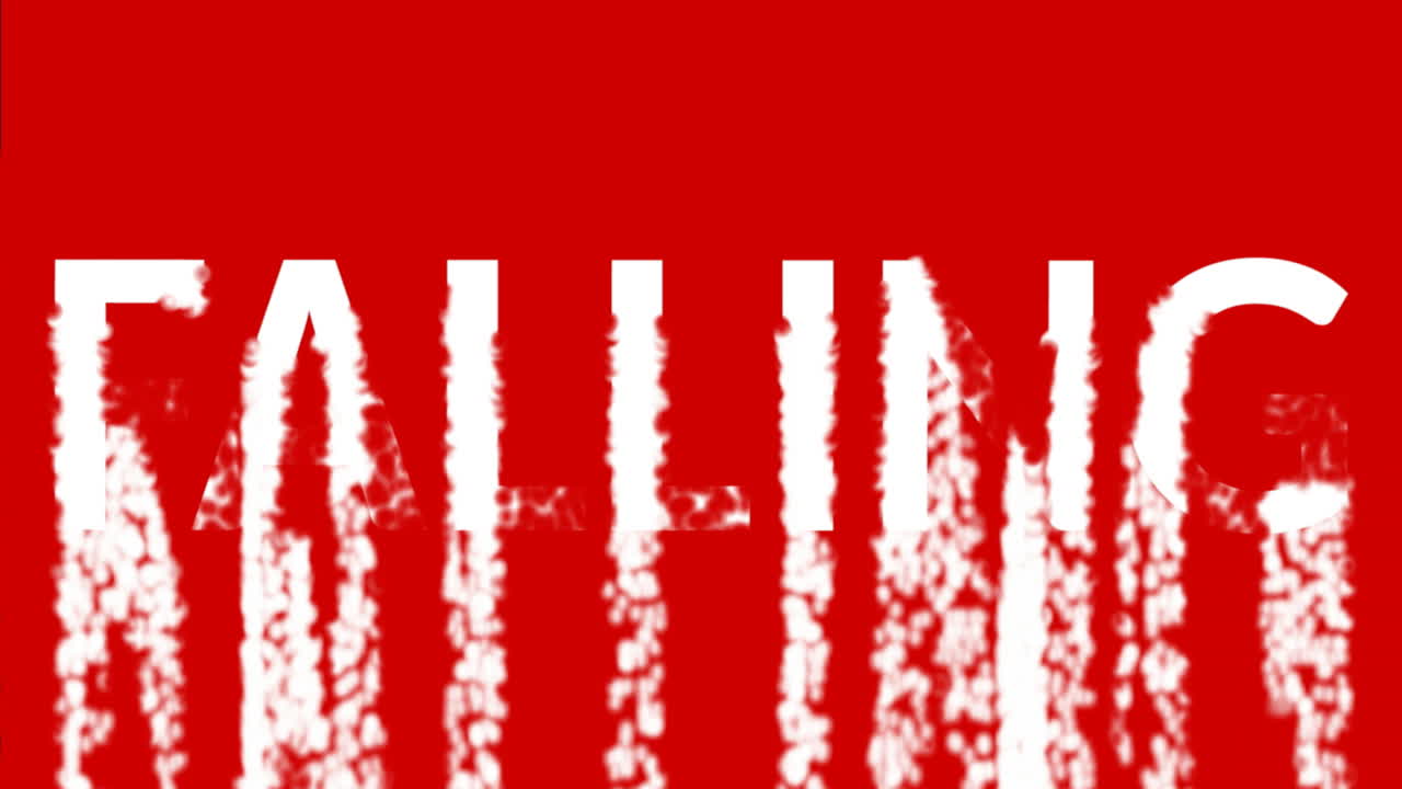 쓰러지는 단어와 함께 무너지는 텍스트 애니메이션