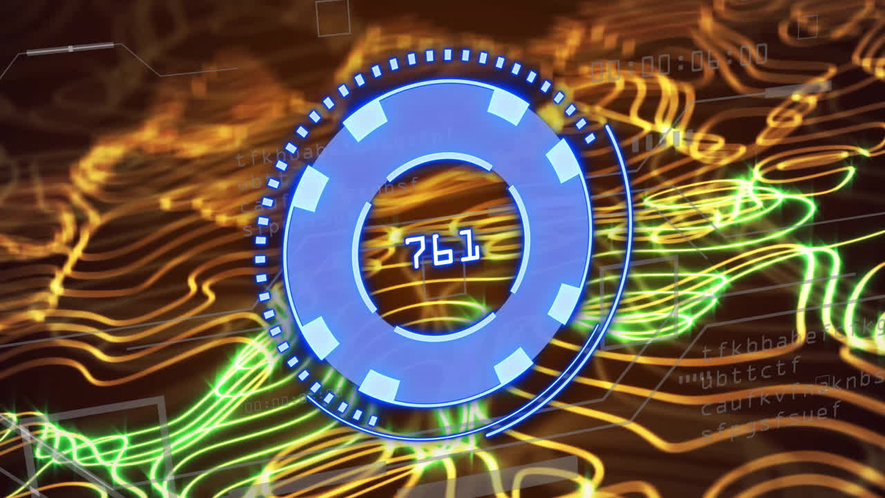 스의 애니메이션 및 전송 트레일과 함께 데이터 처리