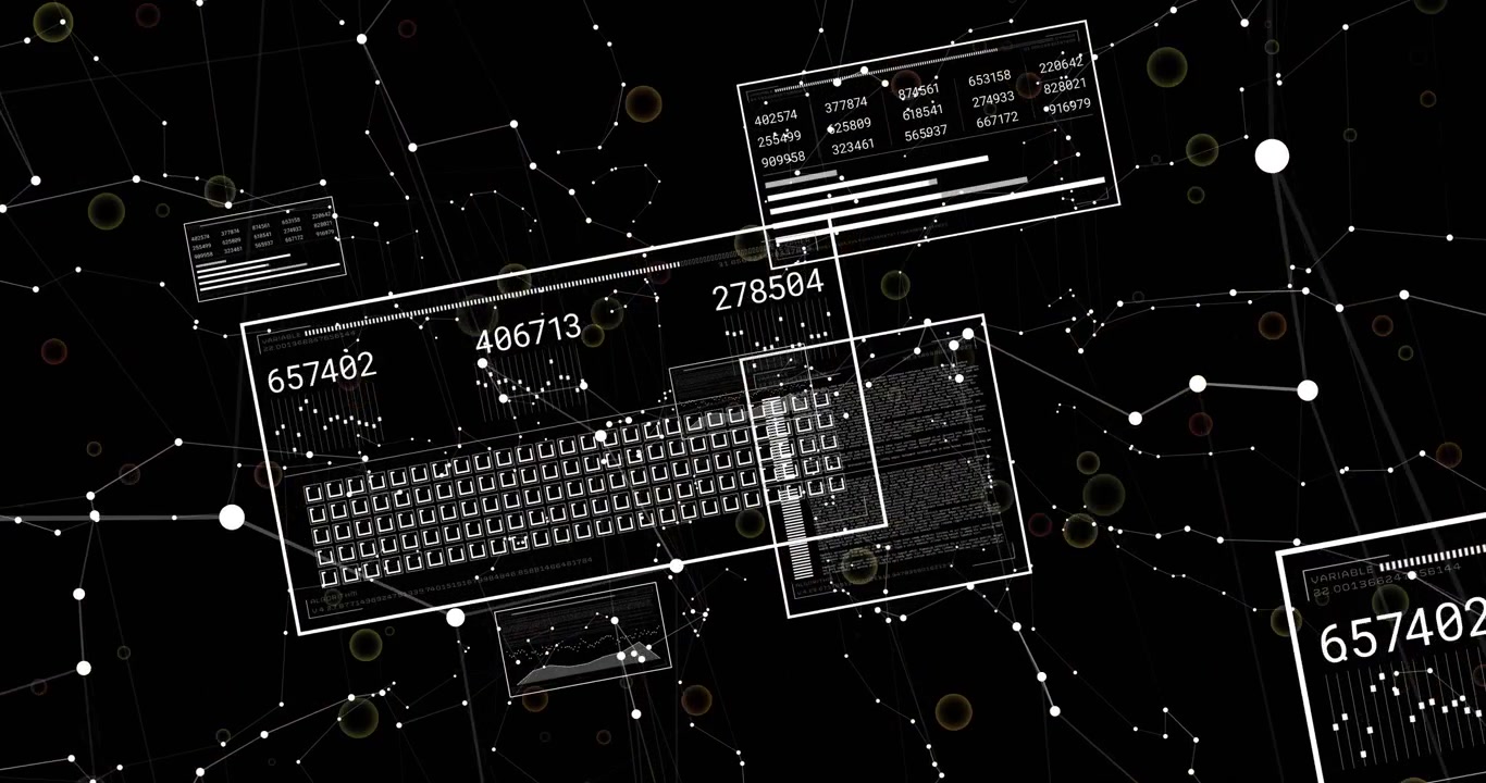 After node network activating panels updating data for tracking while rotating shifting shrinking