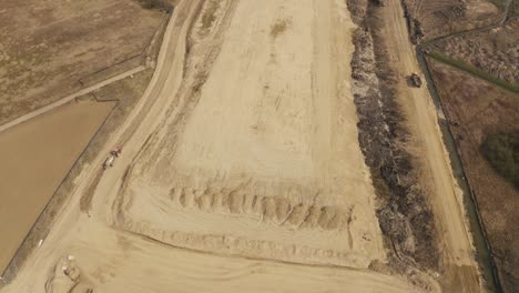 Aerial-view-on-the-new-road-construction-site