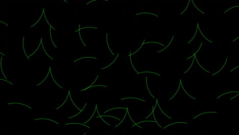líneas verdes abstractas sobre un fondo negro